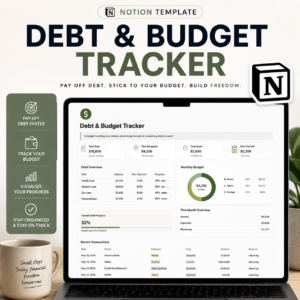 Debt & Budget Tracker | Notion Finance Template